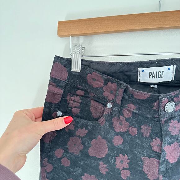 PAIGE Verdugo Ultra Skinny Floral Corduroy Pants - Picture 5 of 7